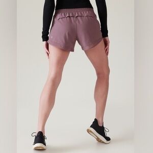 Athleta Mesh Racer Shorts - 4inch - Mauve